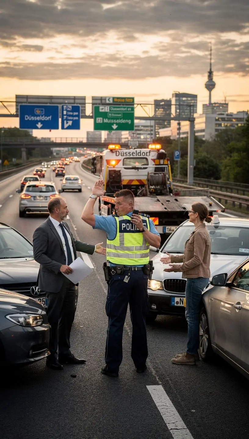 Mitarbeiter eines Unfallhilfezentrums koordinieren die Reparatur und Versicherungsabwicklung für einen Kunden.